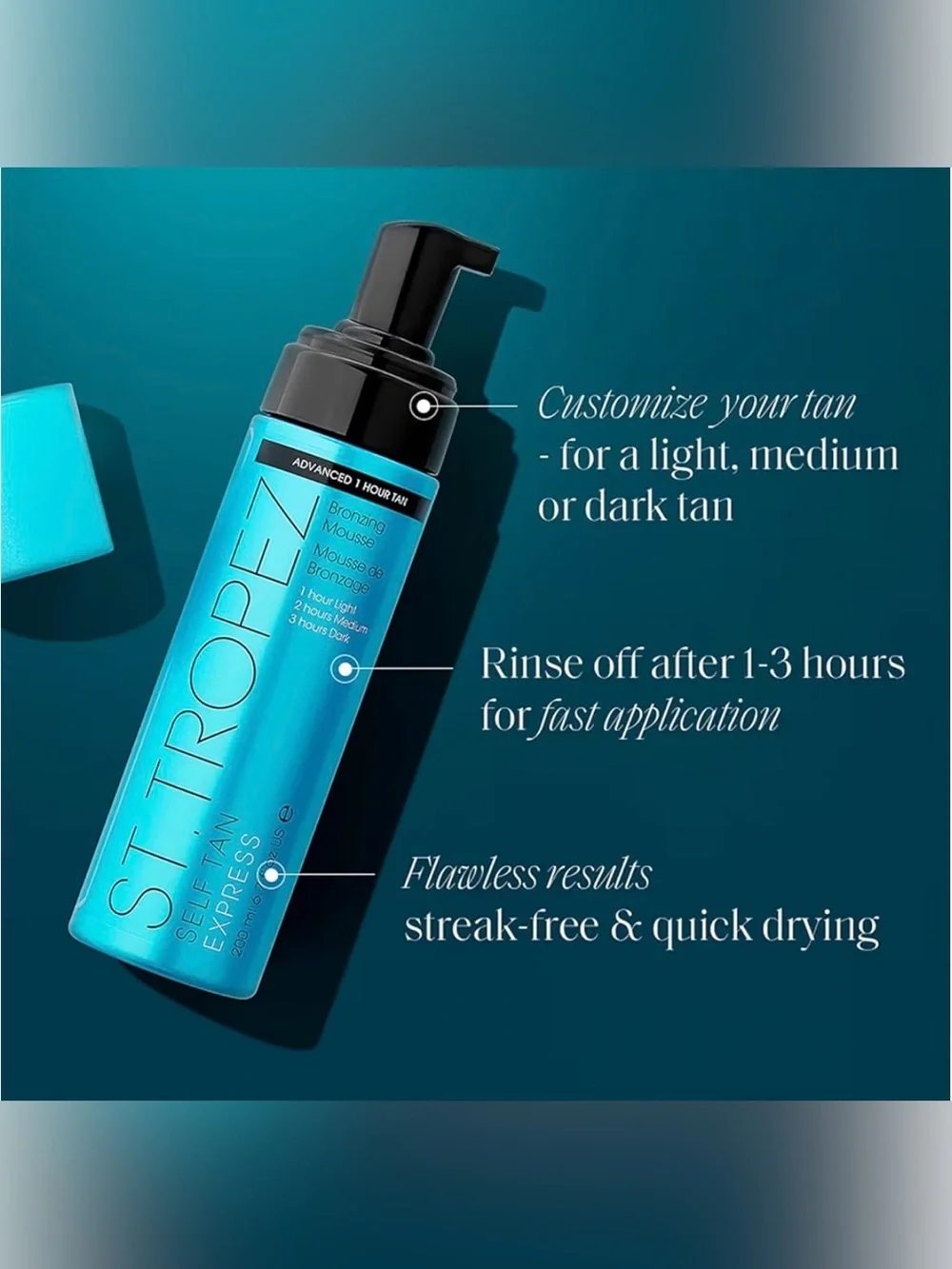 St.Tropez Self Tan Express Bronzing Mousse with Applicator Mitt